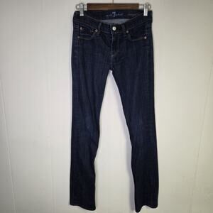 7 For All Mankind Straight Leg Dark Wash Womens Jeans Size 26